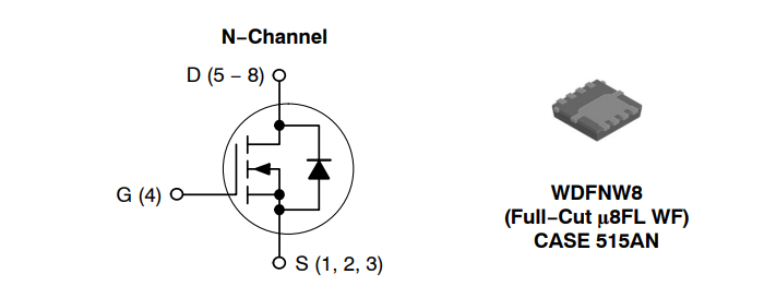 应用电路图 - onsemi NVTFWS002N04XM MOSFET